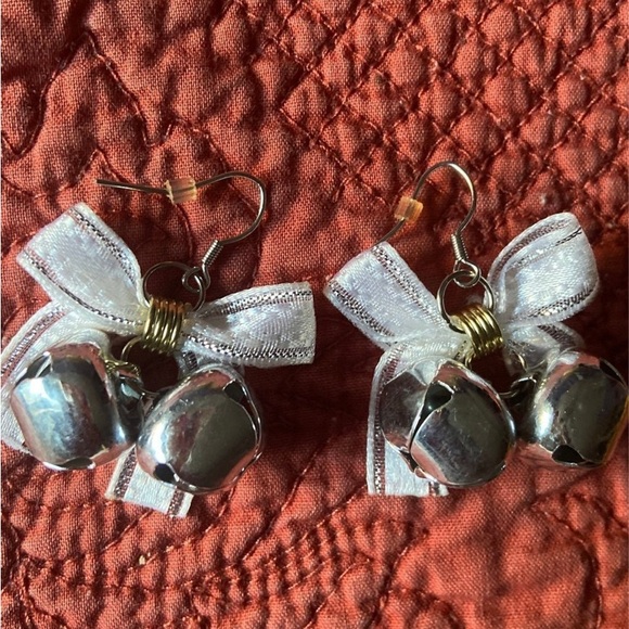 Christmas Jingle Bell Earrings - Picture 3 of 3